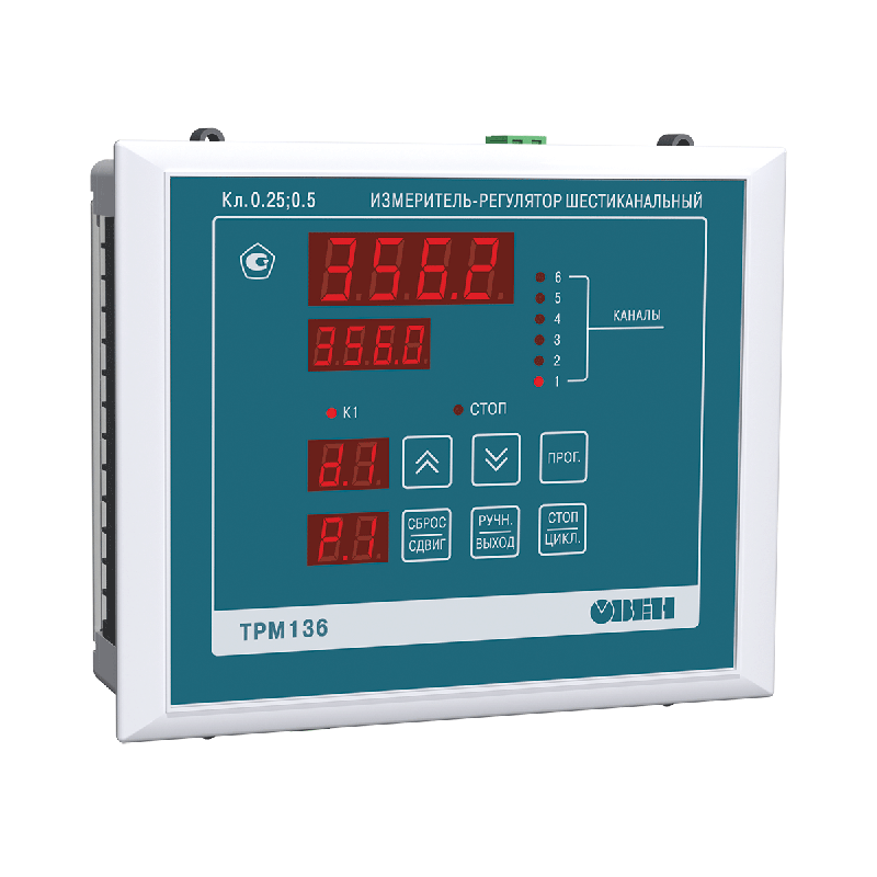 Измеритель-регулятор 6-и канальный ТРМ136-РРРРУУ.Щ7 ОВЕН 49048