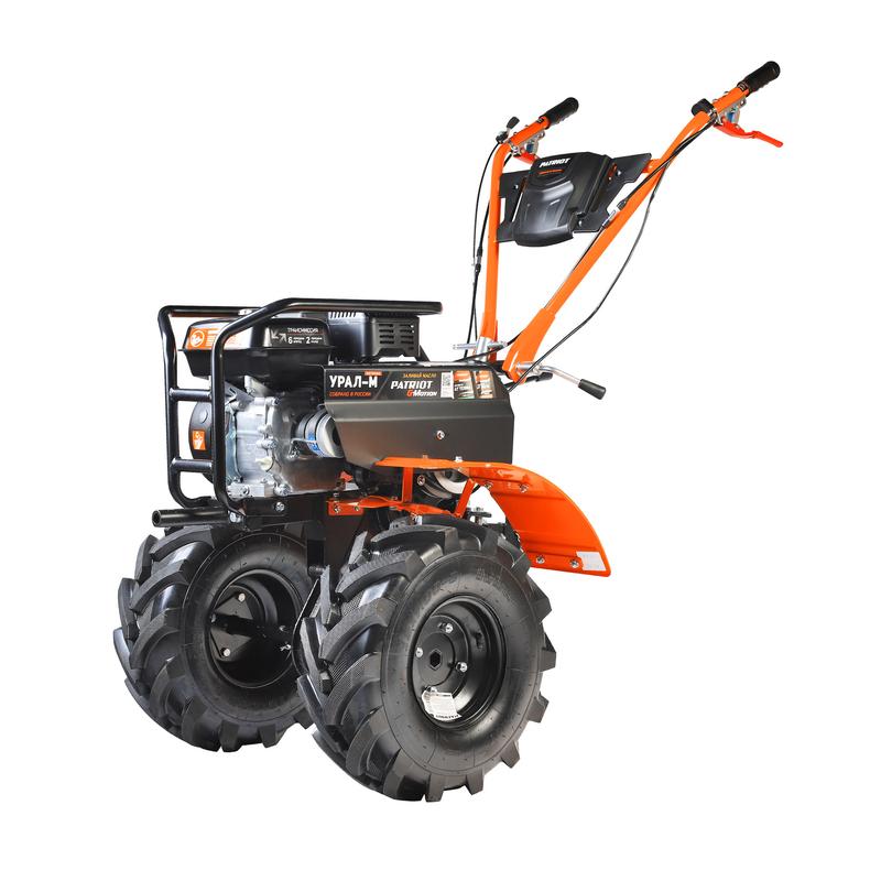 Мотоблок бензиновый УРАЛ M (колеса EXTREME) PATRIOT 440107007