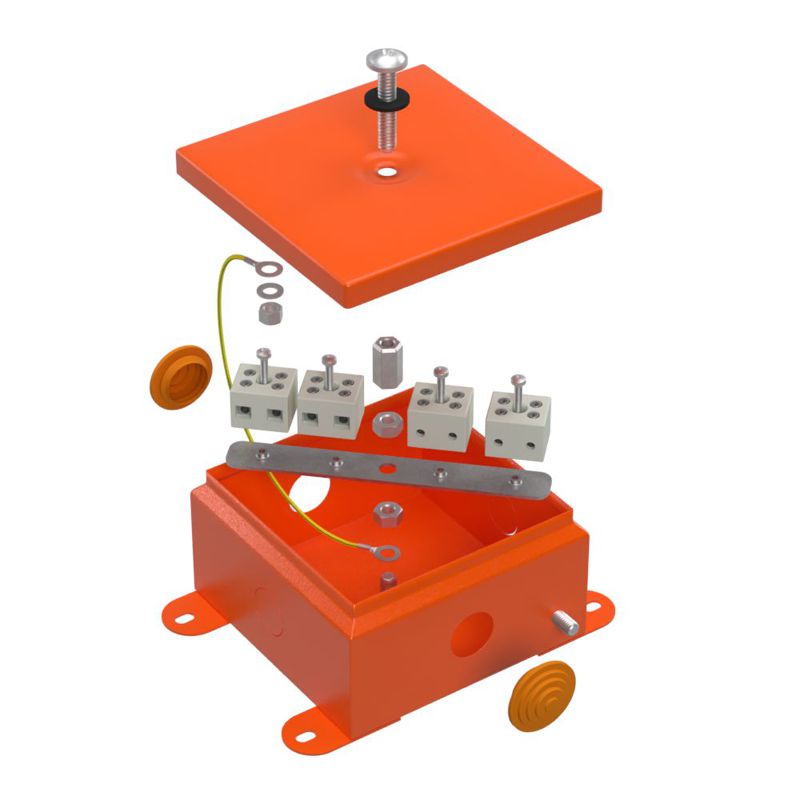 Коробка огнестойкая Е15-Е120 110х110х65 метал. Промрукав 70-0360-FR6.0-8