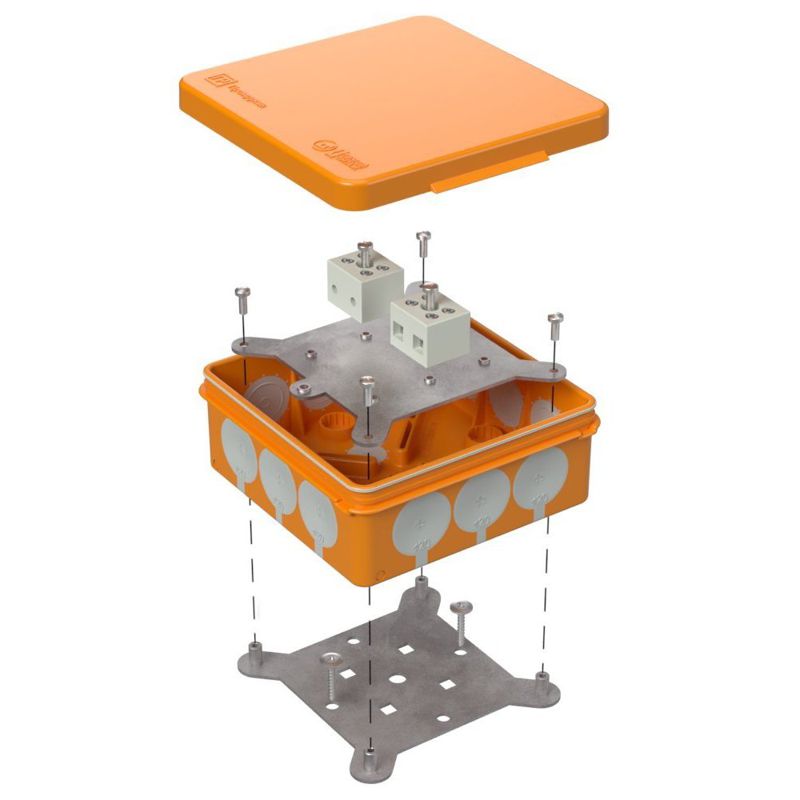 Коробка огнестойкая ОП двухкомпонентн. 60-0303-FR6.0-4 Е15-Е120 100х100х40 Промрукав 60-0303-FR6.0-4