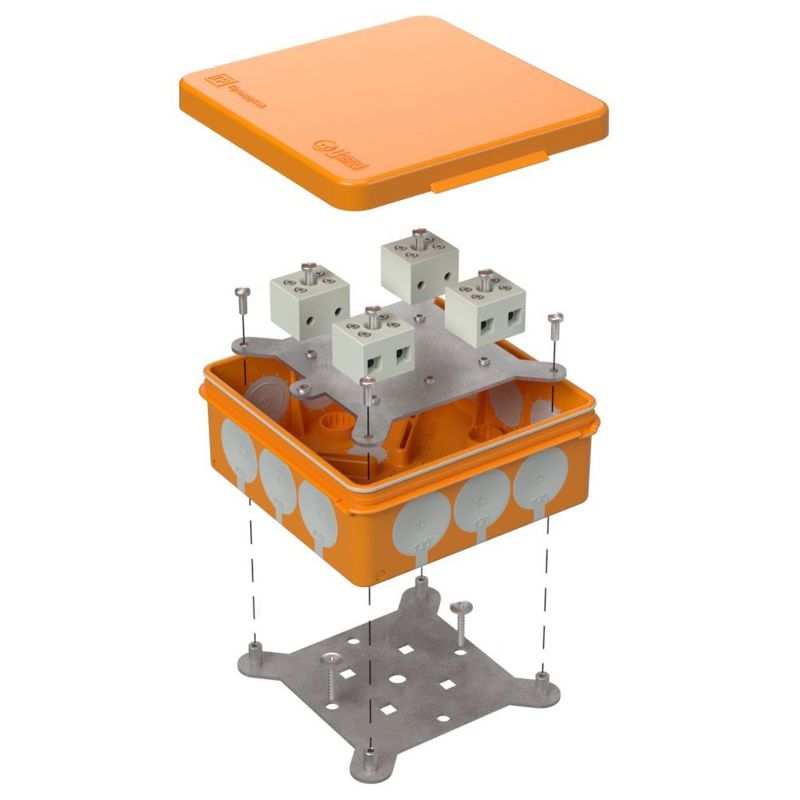 Коробка огнестойкая ОП двухкомпонентн. 60-0303-FR6.0-8 Е15-Е120 100х100х40 Промрукав 60-0303-FR6.0-8