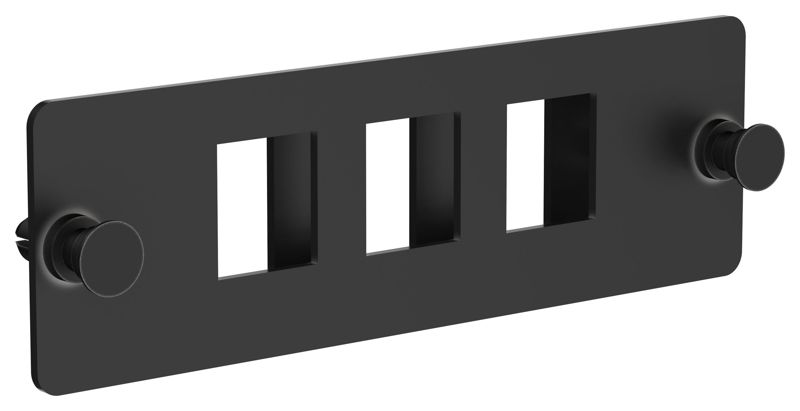 Планка для 3-х Keystone FTP с заземлением черная ITK CP05-3F