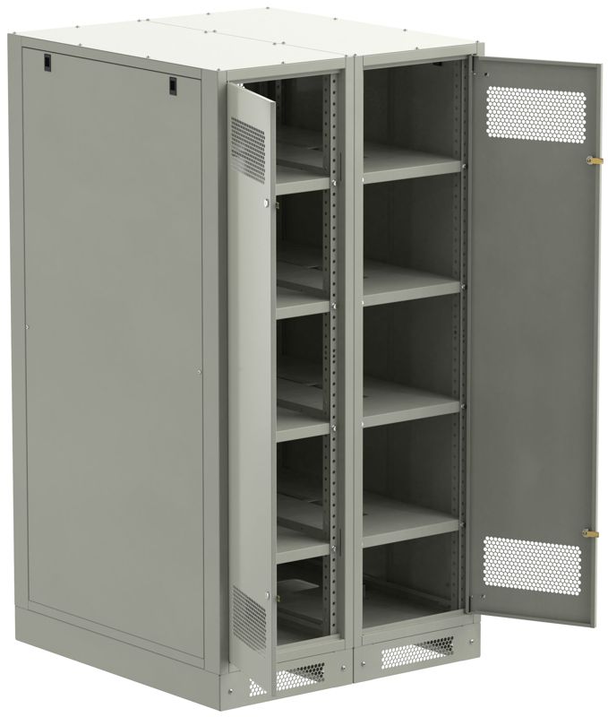 Шкаф LINEA B (пустой) 1700х900мм дверь двустворч. метал. сер. ITK LB35-17H99-2M