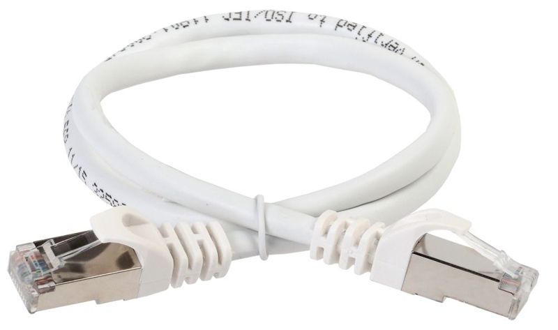 Патч-корд кат.6A S/FTP 3м standart 50мкд бел. ITK PC08-C6ASL-3M-SC-HC