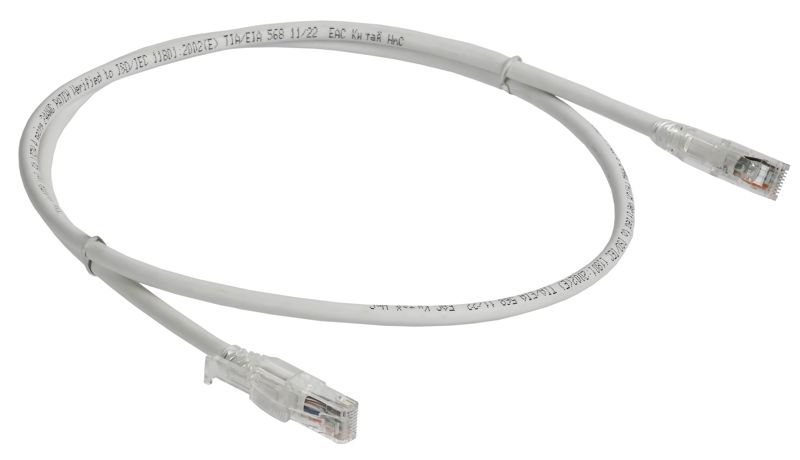 Патч-корд кат.6A UTP 0.5м standart лент. замок бел. ITK PC08-C6AUL-D05M-SC-RL