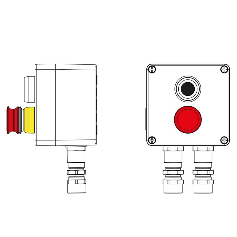 Пост управления взрывозащ. из алюм. CPE-A-12-(1xP1B(11)-1xP3E(11))-2xKA2MHK(C)1Ex d e IIC Т5 Gb / Ex tb IIIC T95град.C Db IP66 DKC 2201.121.22.11C