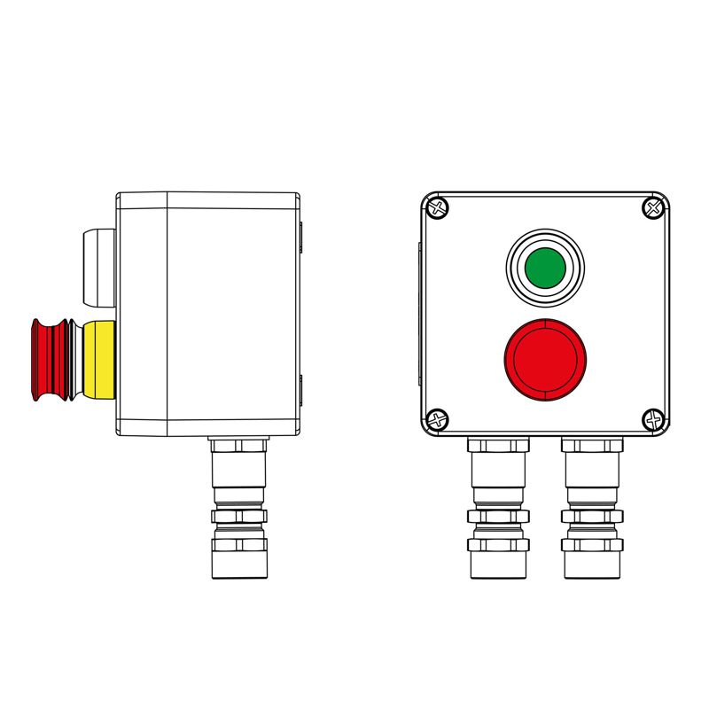 Пост управления взрывозащ. из полиэстера CPE-P-03-(1xP1G(11)-1xP3E(11))-2xKA2MHK(C)1Ex d e IIC Т5 Gb / Ex tb IIIC T95град.C DbIP66/КЗ DKC 2231.031.22.11G