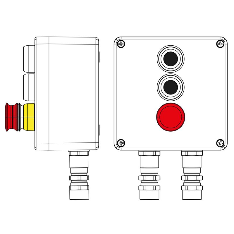 Пост управления взрывозащ. из полиэстера CPE-P-05-(2xP1B(11)-1xP3E(11))-2xKA2MHK(C)1Ex d e IIC Т5 Gb / Ex tb IIIC T95град.C DbIP66/КЗ DKC 2231.051.22.11H