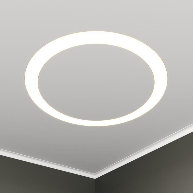 Светильник светодиодный RVE-LBX-HOLE-RING-1246-VG 96Вт 4000К 1246х1246х110мм S80мм кольцо встраив. под шпаклевку бел. RVElektro RVE00003363