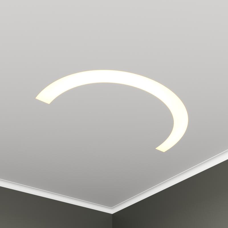 Светильник светодиодный RVE-LBX-ARCO-646-VG 23Вт 4000К 646х346х110мм S80мм полукольцо встраив. под шпаклевку бел. RVElektro RVE00003381