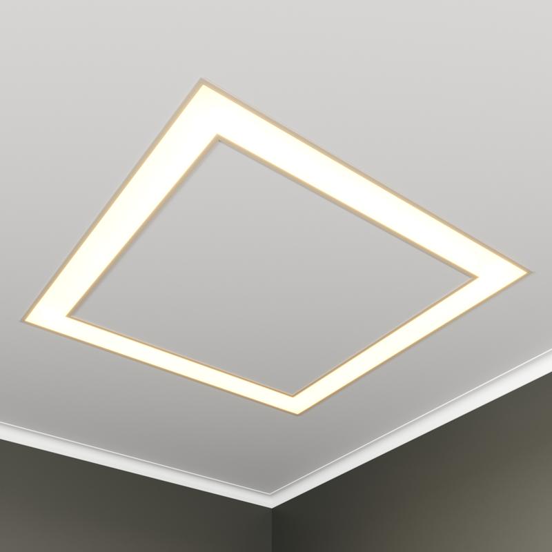 Светильник светодиодный RVE-LBX-HOLE-BOX-1530-V 160Вт 4000К 1530х1530х100мм S80мм квадрат с отверст. встраив. бел. RVElektro RVE00002918