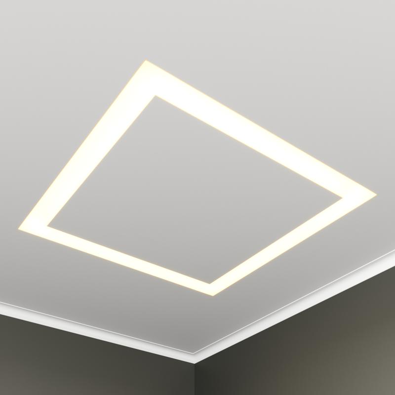 Светильник светодиодный RVE-LBX-HOLE-BOX-1646-VG 169Вт 4000К 1646х1646х110мм S80мм квадрат с отверст. встраив. под шпаклевку бел. RVElektro RVE00003412