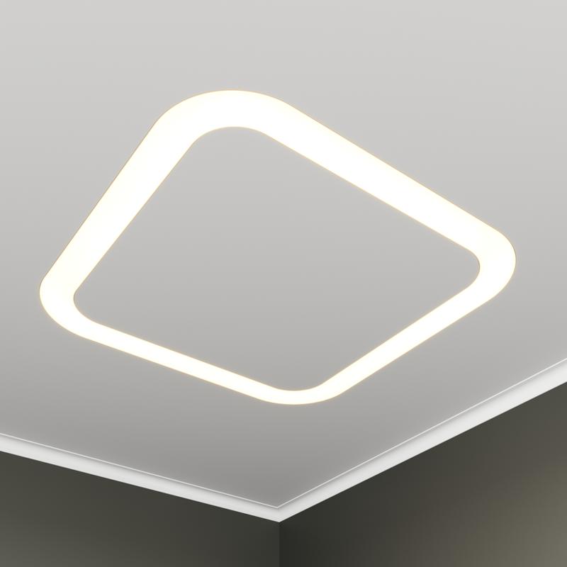 Светильник светодиодный RVE-LBX-HOLE-BOX-SOFT-1996-VG 192Вт 4000К 1996х1996х110мм S80мм квадрат закругл. с отверст. встраив. под шпаклевку бел. RVElektro RVE00003437