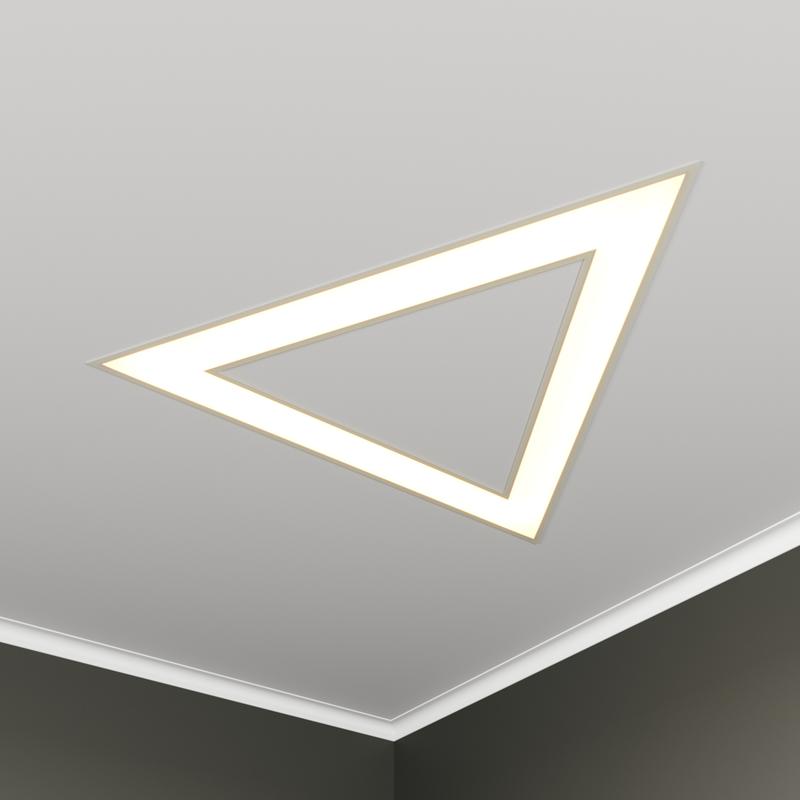 Светильник светодиодный RVE-LBX-HOLE-TRIO-1430-V 104Вт 4000К 1430х1242х100мм S80мм треугольник с отверст. встраив. бел. RVElektro RVE00003141