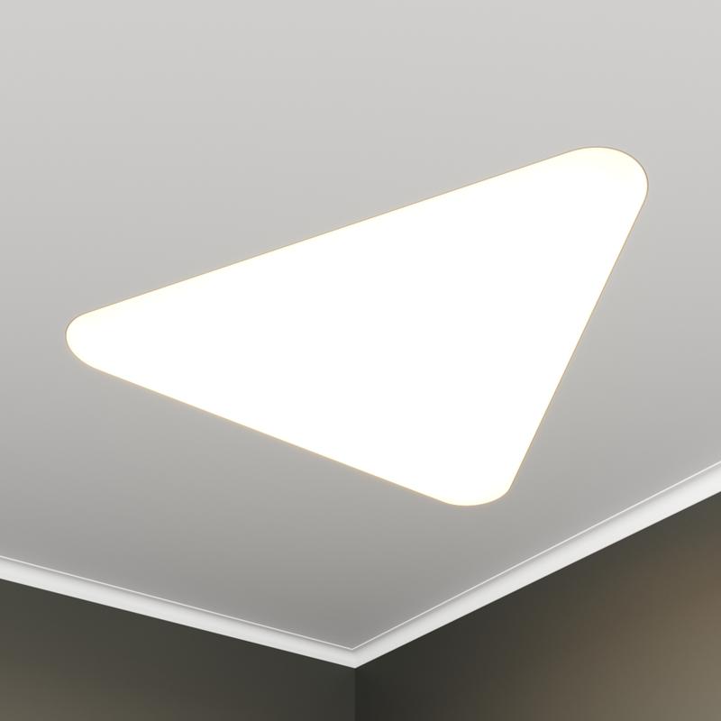 Светильник светодиодный RVE-LBX-TRIO-SOFT-1546-VG 147Вт 4000К 1546х1381х130мм треугольник закругл. встраив. под шпаклевку бел. RVElektro RVE00003506