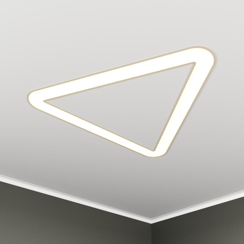 Светильник светодиодный RVE-LBX-HOLE-TRIO-SOFT-1230-V 97Вт 4000К 1230х1098х100мм S80мм треугольник закругл. с отверст. встраив. бел. RVElektro RVE00002984