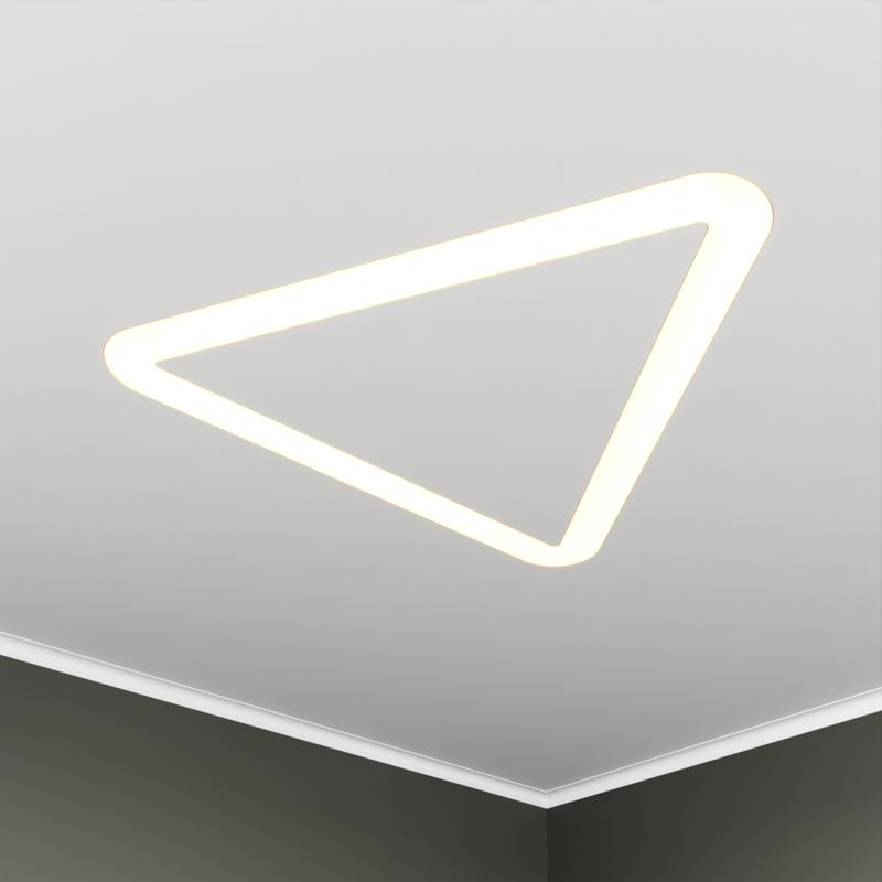 Светильник светодиодный RVE-LBX-HOLE-TRIO-SOFT-846-VG 62Вт 4000К 846х758х110мм S80мм треугольник закругл. с отверст. встраив. под шпаклевку бел. RVElektro RVE00003511