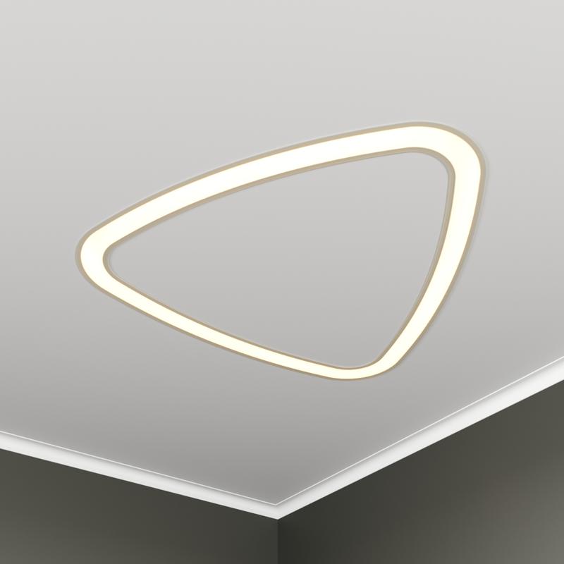 Светильник светодиодный RVE-LBX-HOLE-LITUS-1980-V 159Вт 4000К 1980х1882х70мм S50мм треугольник рело закругл. с отверст. встраив. бел. RVElektro RVE00003019