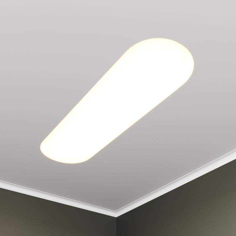 Светильник светодиодный RVE-LBX-LARGO-W-1446-VG 81Вт 4000К 1446х396х110мм овал встраив. под шпаклевку бел. RVElektro RVE00003665