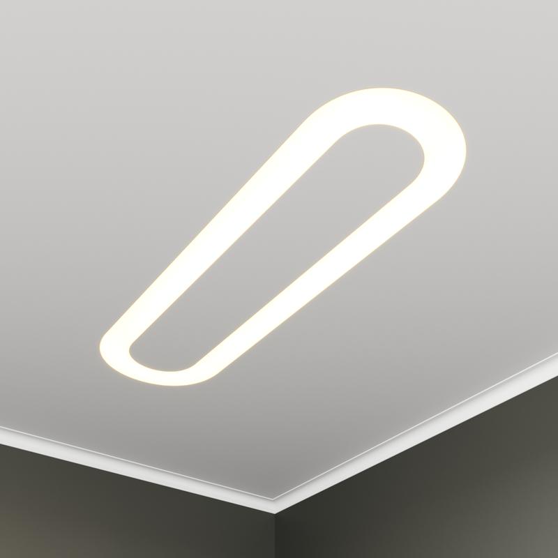 Светильник светодиодный RVE-LBX-HOLE-LARGO-1446-VG 82Вт 4000К 1446х396х110мм S80мм овал с отверст. встраив. под шпаклевку бел. RVElektro RVE00003671