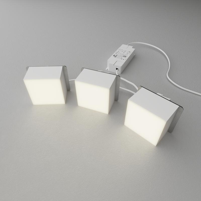 Светильник светодиодный RVE-LBX-PLAZA-7510-6-GR 27Вт 4000К 65х65х40мм 6шт квадрат грильято встраив. бел. RVElektro RVE00003225