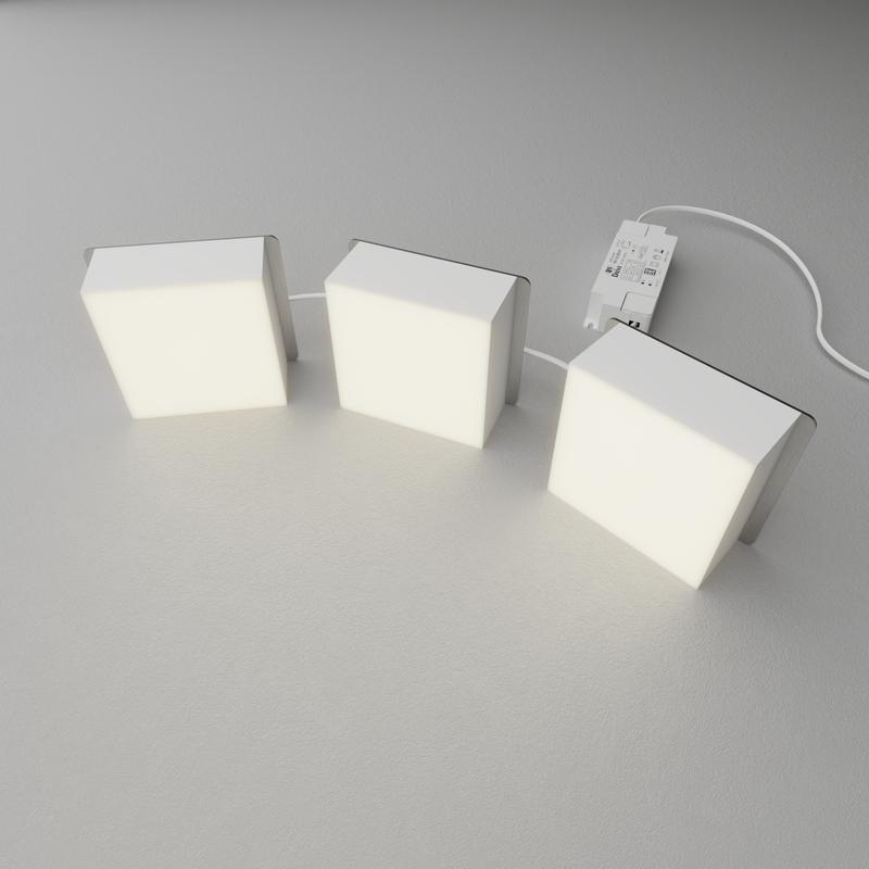 Светильник светодиодный RVE-LBX-PLAZA-10010-1-GR квадрат грильято 1шт 90х90х40мм 9Вт встраиваемый 4000К бел. RVElektro RVE00003227