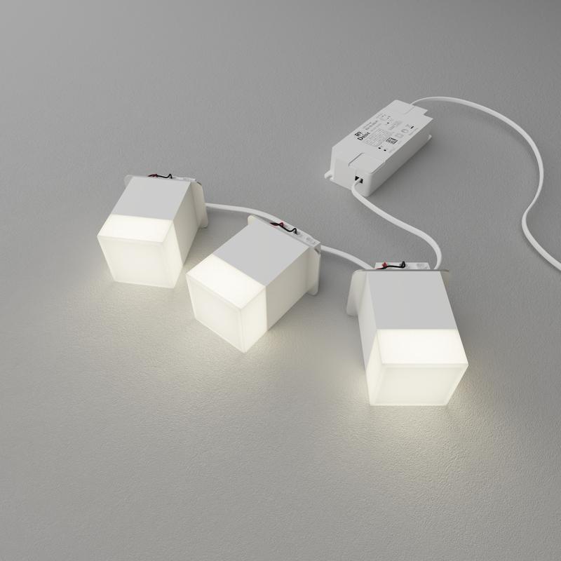 Светильник светодиодный RVE-LBX-LUMO20-PLAZA5010-4-GR квадрат грильято 4шт 40х40х60мм 10Вт встраиваемый 4000К бел. RVElektro RVE00003239