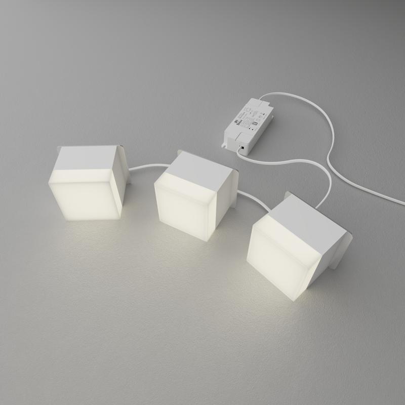 Светильник светодиодный RVE-LBX-LUMO20-PLAZA7510-2-GR квадрат грильято 2шт 65х65х60мм 10Вт встраиваемый 4000К бел. RVElektro RVE00003247