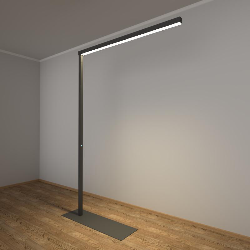 Светильник светодиодный RVE-PLS5070-STELLA-2100х1300-T-DIM торшер Г-образ. 2100х1300мм 50х70мм 32Вт напольный 4000К DALI стойка 2100х800х300мм черн. RVElektro RVE00003327