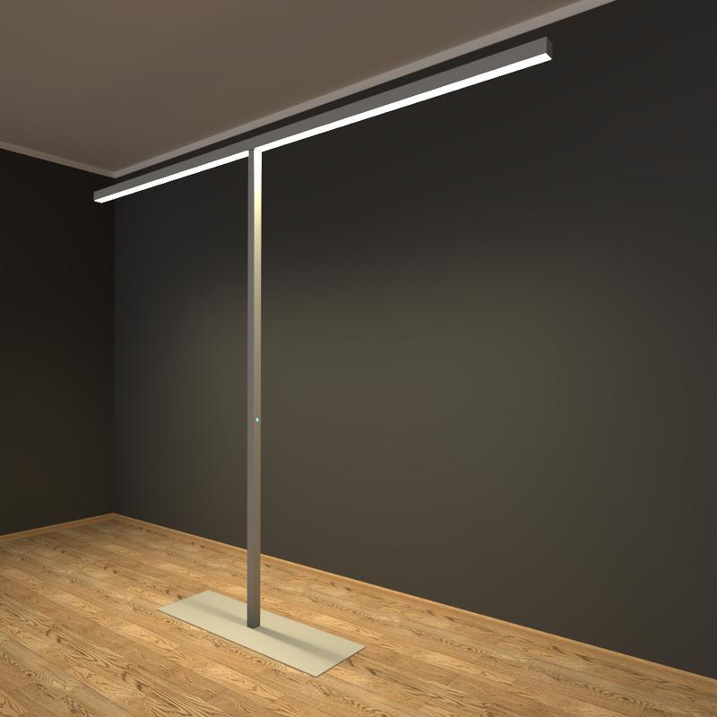 Светильник светодиодный RVE-PLS5070-STELLA-2100х2600-T торшер Т-образ. 2100х2600мм 50х70мм 64Вт напольный 4000К стойка 2100х800х300мм черн. RVElektro RVE00003330