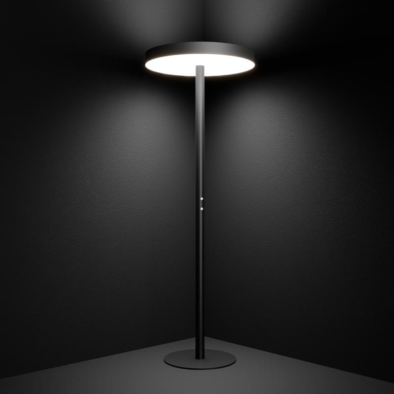 Светильник светодиодный RVE-LBX-CIELO-UPDOWN-2150х600-T 84Вт 4000К 600х600х80мм торшер круг напольный стойка 2060х400мм черн. RVElektro RVE00003332