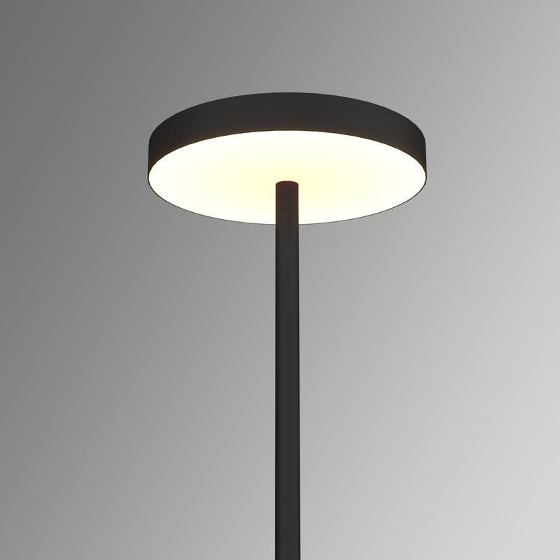 Светильник светодиодный RVE-LBX-CIELO-2150х600-T-DIM 42Вт 4000К 600х600х80мм торшер круг напольный стойка 2060х400мм DALI черн. RVElektro RVE00003333