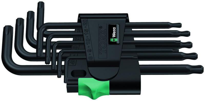 Набор Г-образных ключей 967/9 PKL TORX BlackLaser 1 9 предметов (TX 8/9/10/15/20/25/27/30/40) Wera WE-024242