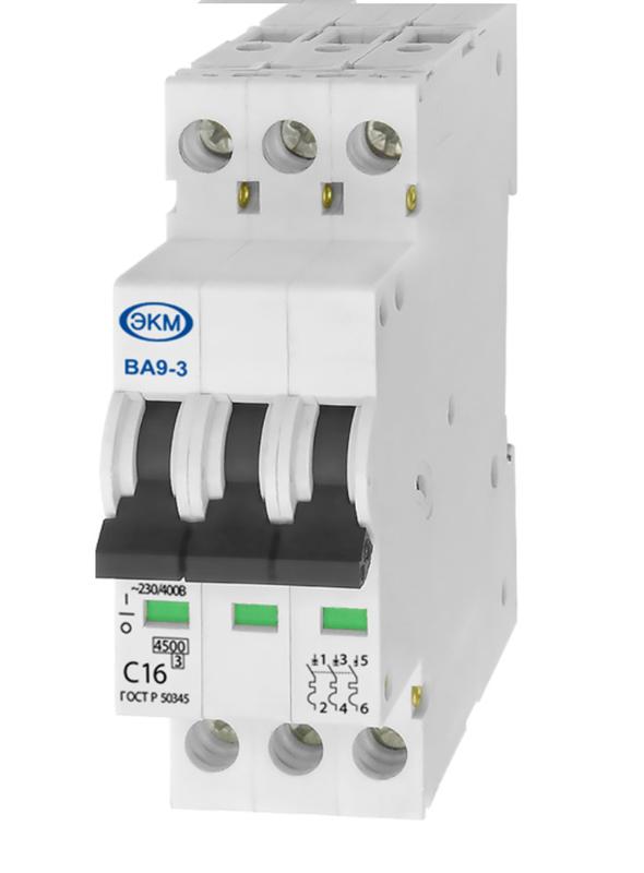 Выключатель автоматический ВА-9-3 B10 4.5кА ультратонкий корпус 27мм Меандр A8302-19910680
