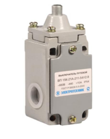 Выключатель путевой ВП-15К21Б211-54У2.8 1НО+1НЗ 10А IP54 толкатель прямого действия A8014-80085961