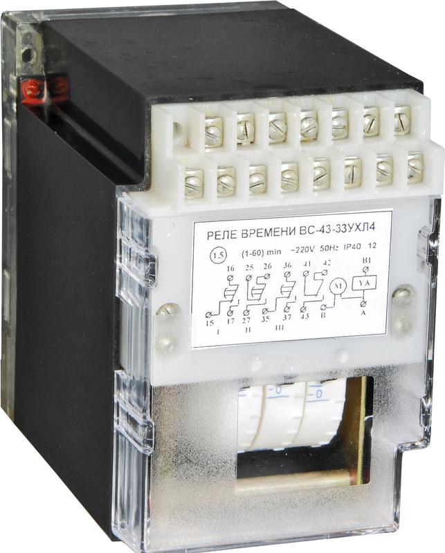 Реле времени ВС-43-3-4 УХЛ4 110В 50Гц 0.15-9ч 3х-цепн. с независим. регулировкой выдержки времени для каждой цепи задержка на вкл. ток контактов исполнит. реле 4А 3перекл. с выдержкой времени + 1перекл. мгновенного действия A8011-76914459