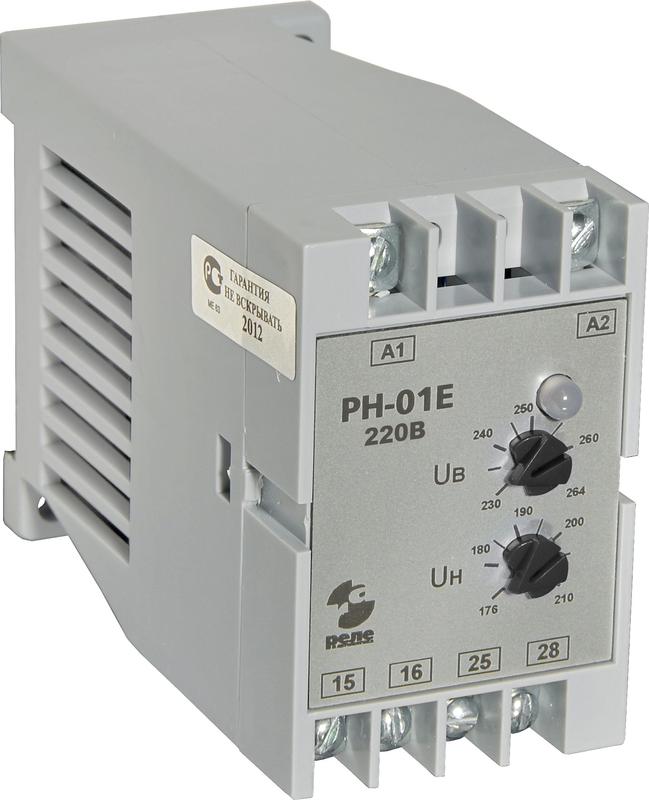 Реле контроля напряжения РН-01Е 24В 50Гц контроль однофазной сети по верхнему и нижнему порогам срабатывание без выдержки времени ток контактов исполн. реле 8А 1з+1р УХЛ4 Реле и Автоматика A8223-77135945