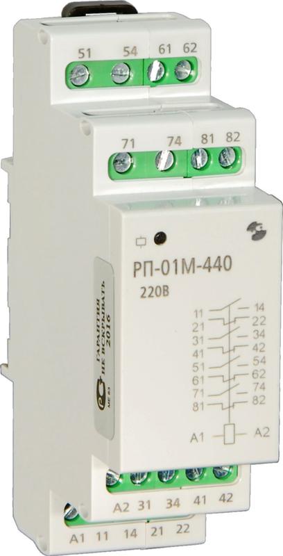 Реле промежуточное РП-01М-440 12В 50Гц/пост. максимальный коммутируемый ток контактов 8А 4з+4р УХЛ4 Реле и Автоматика A8223-34124905