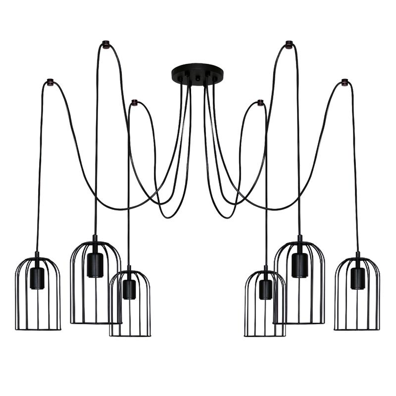 Светильник "Танго" 161 НСБ 01-6х60 -104 Е27 (ИМ) подвесной черн. муар Элетех 1005405019
