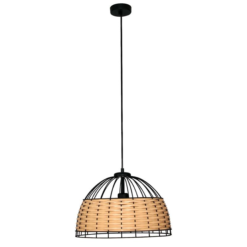 Светильник "Кантри" 212 НСБ 01-60-180 (ИМ) подвесной оплетенный черн. муар Элетех 1005405192