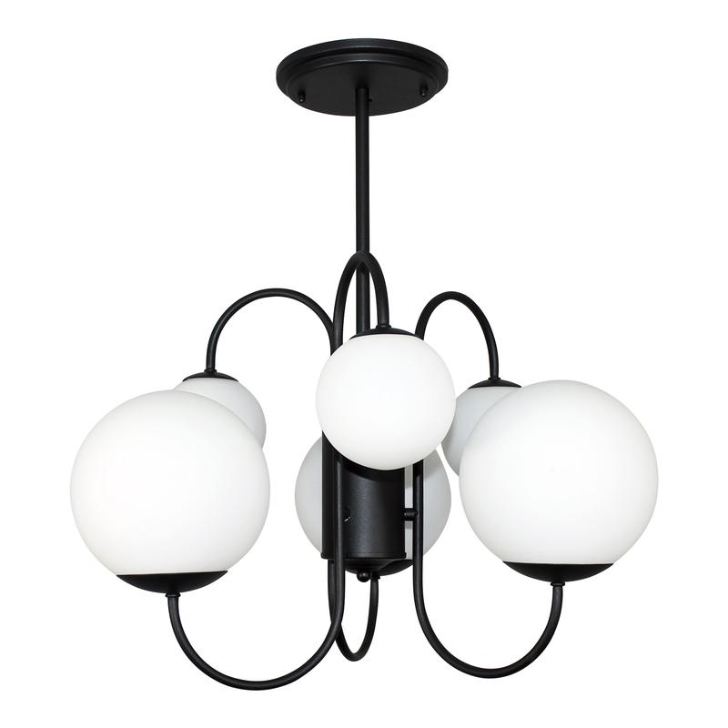 Светильник "Тефия" 261 (Плафон 8728; 8730) НСБ 01-6х40-101 (ИМ) подвесной черн. Элетех 1005405126