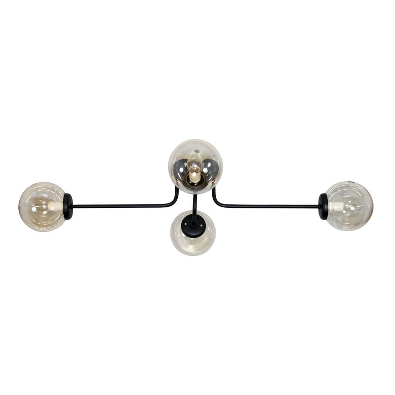 Светильник "Эва" 141 (Плафон 7590) НПБ 01-4х40-135 Е14 (ИМ) потолочный черн.муар Элетех 1005405122