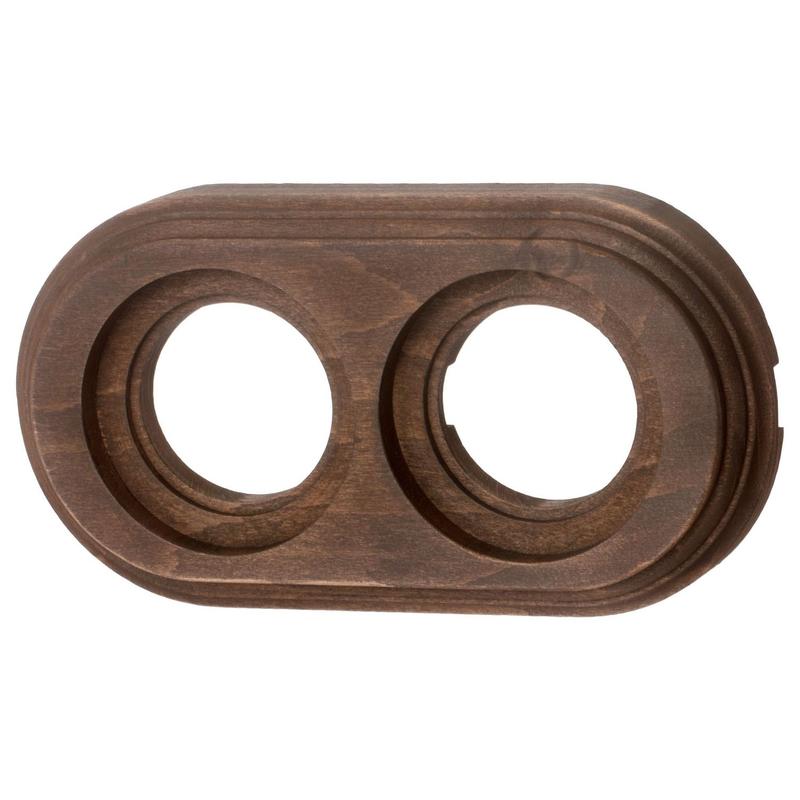 Рамка 2-м ОП Лизетта на бревно 220мм бук старое дерево Bironi BFC22-620-17