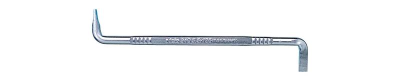 Отвертка двусторонняя изогнутая Z-образная плоская шлицевая 4.0х0.8х125 FELO 34004000