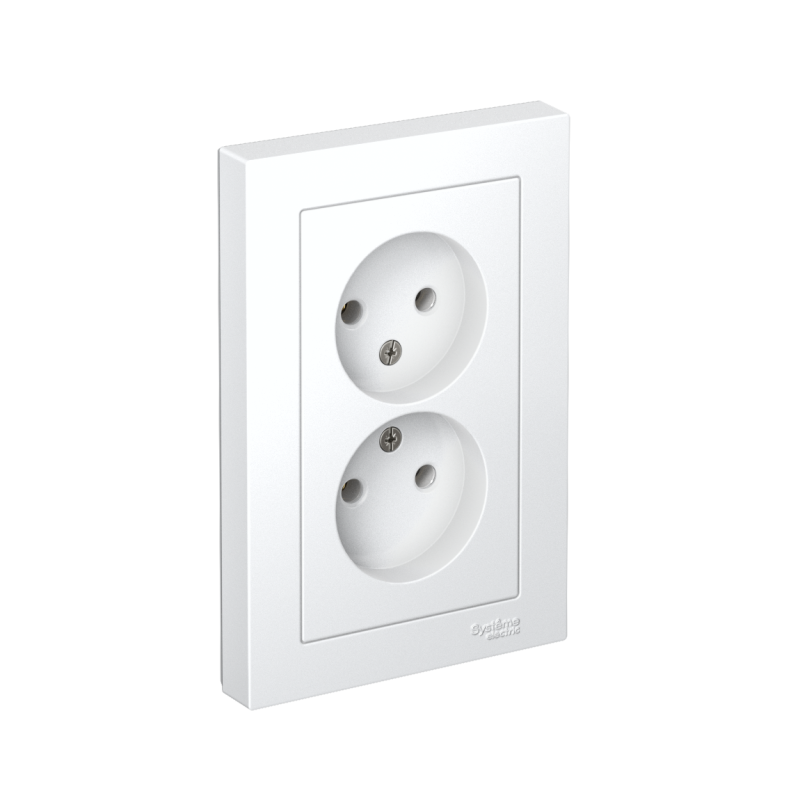 Розетка двойная AtlasDesign без заземл.16А в сборе лотос SE ATN001320