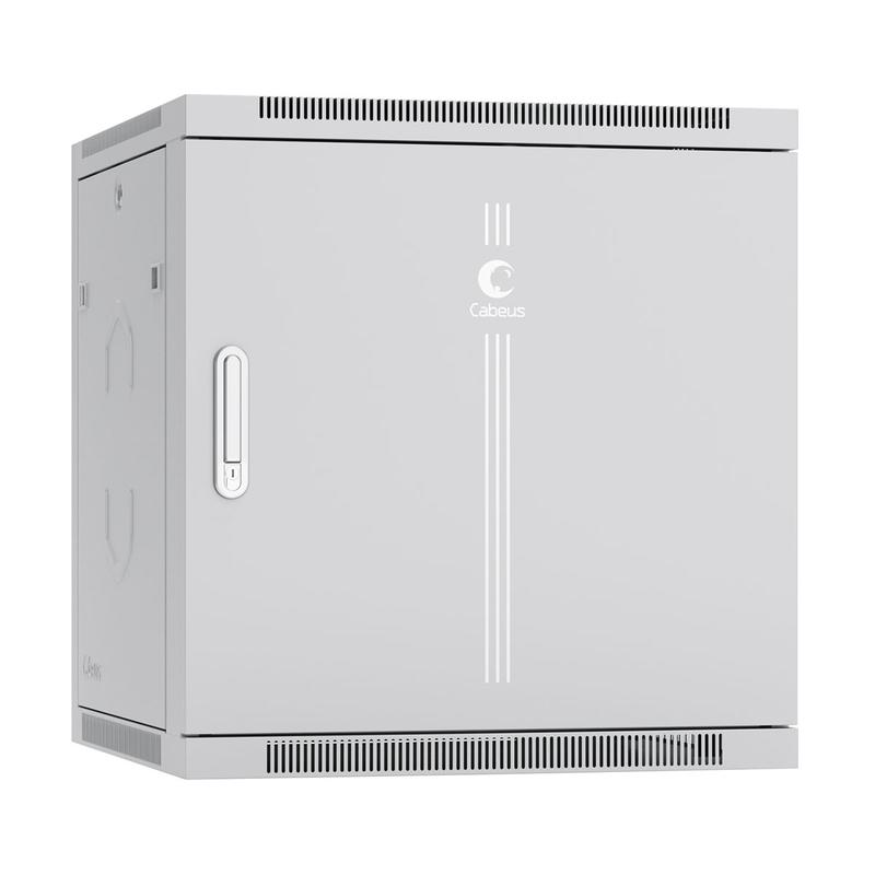 Шкаф телекоммуникационный настенный SH-05F-12U60/35m 19дюйм 12U 600х350х635мм дверь метал. сер. (RAL 7035) Cabeus 7123c
