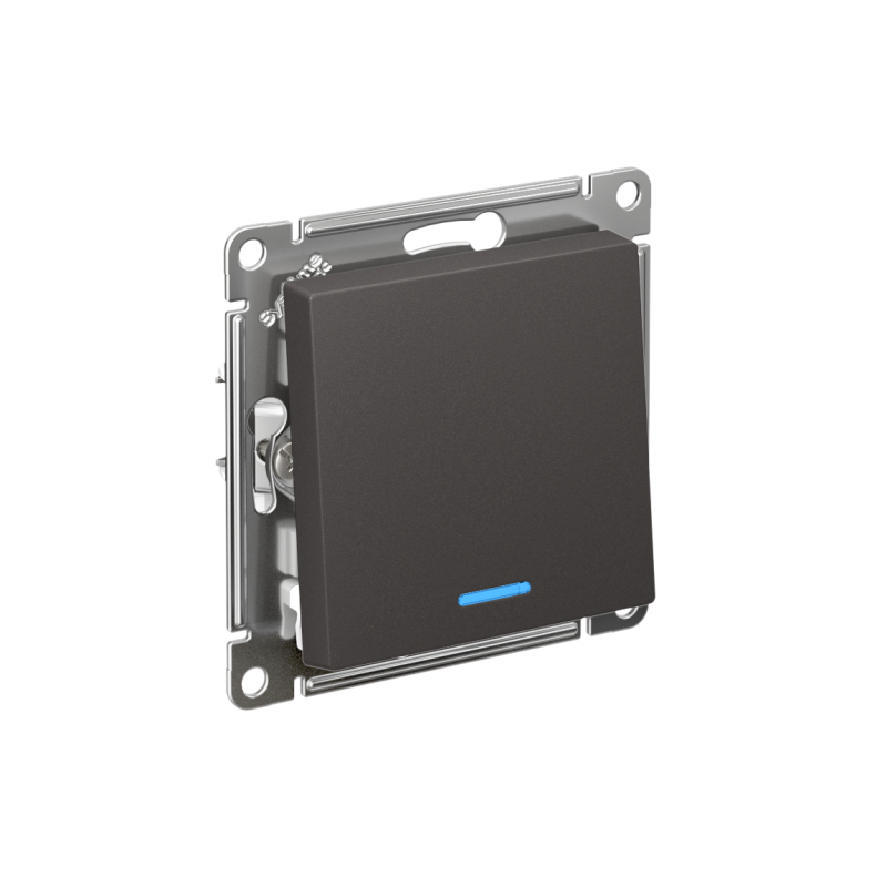 Переключатель 1-кл. AtlasDesign (сх. 6а) 10AX с подсветкой механизм базальт SE ATN001463