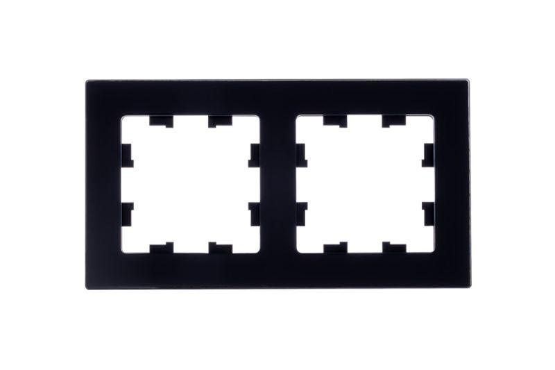 Рамка 2-м AtlasDesign Nature натур. стекло черн. SE ATN361002