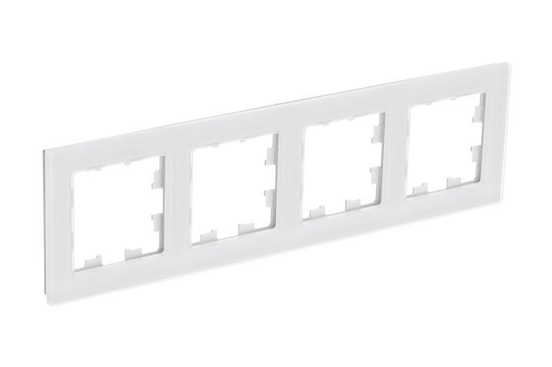 Рамка 4-м AtlasDesign Nature натур. стекло бел. SE ATN360104