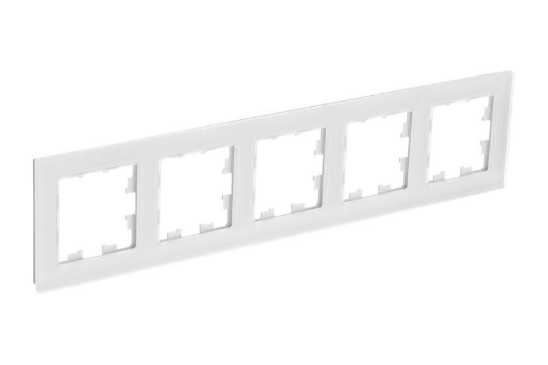 Рамка 5-м AtlasDesign Nature натур. стекло бел. SE ATN360105